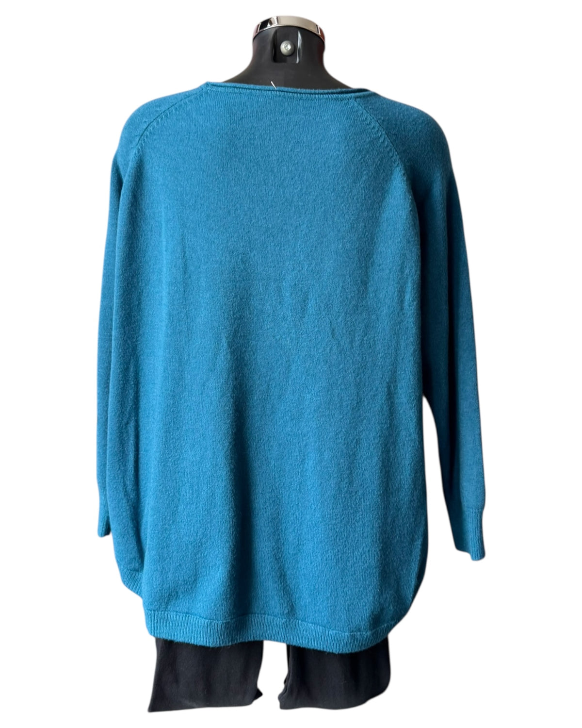 Callie button side soft knitted jumper - Teal