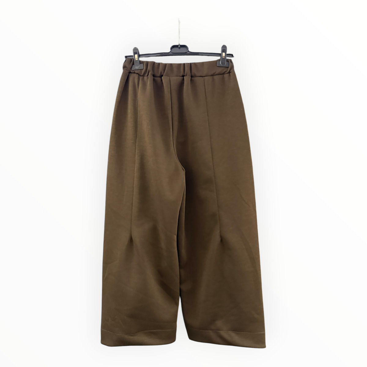 Bella barrel leg soft touch trousers - Chocolate