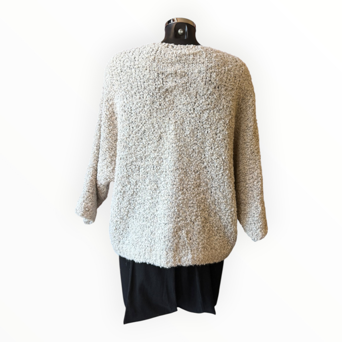 Harper slouchy boucle knit cardigan - Beige