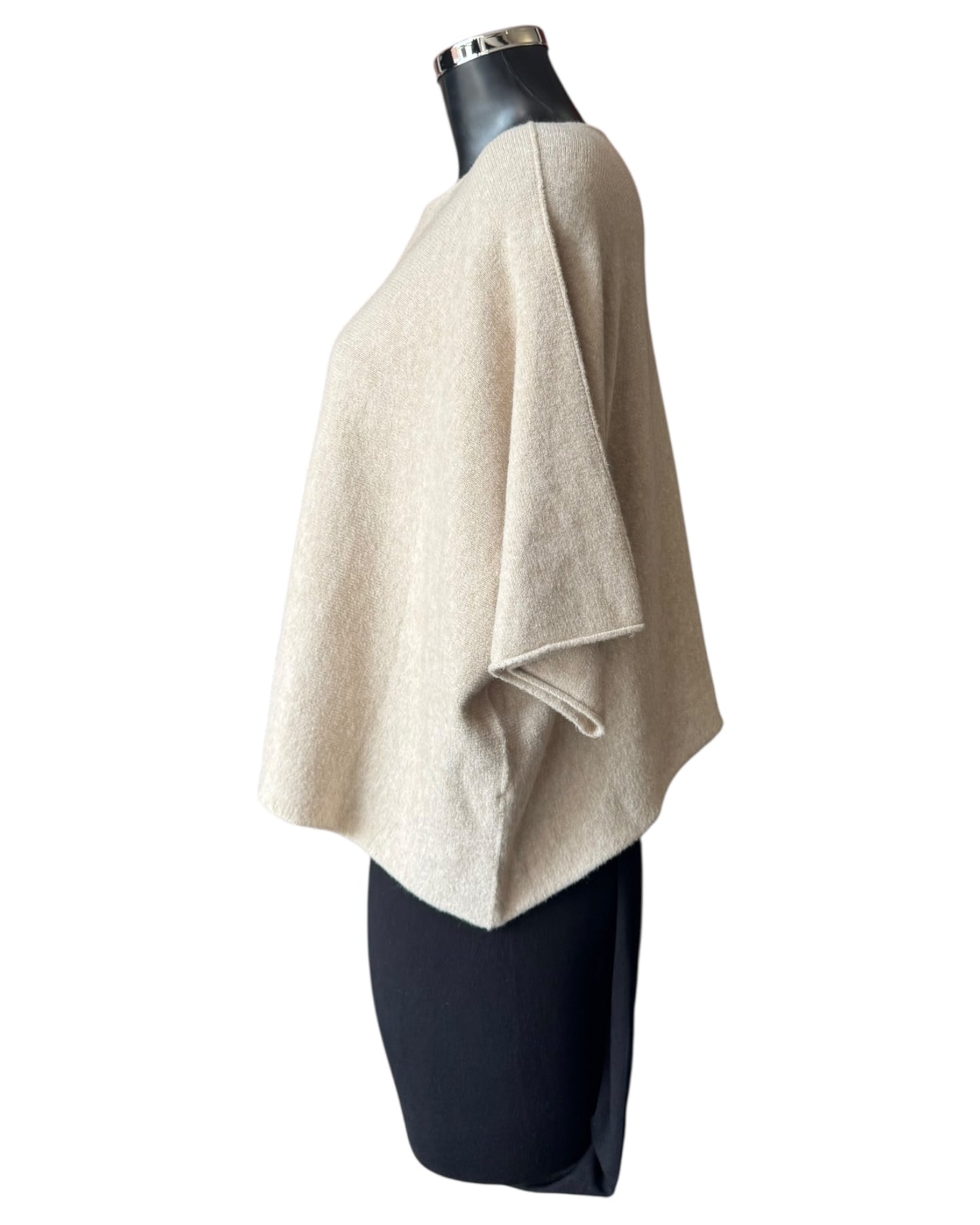 Abigail soft knit short boxy jumper - Beige