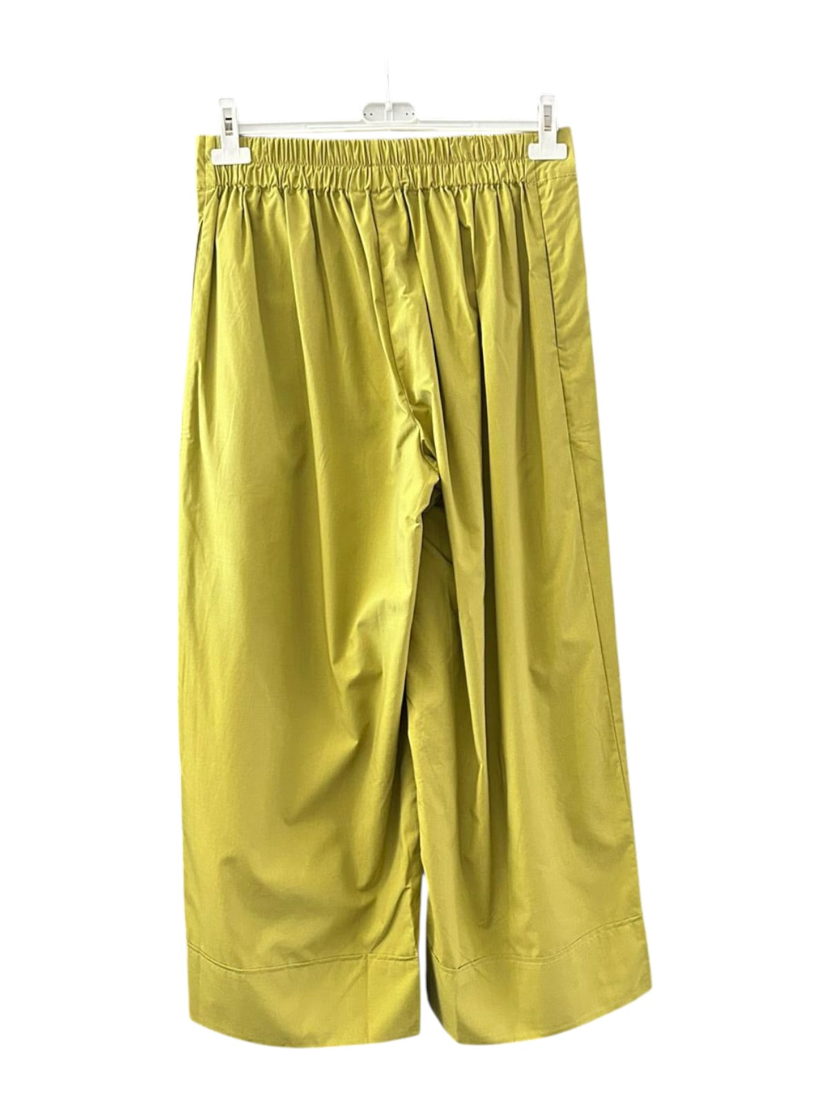 Tirelli wide leg cropped trouser - Chartreuse