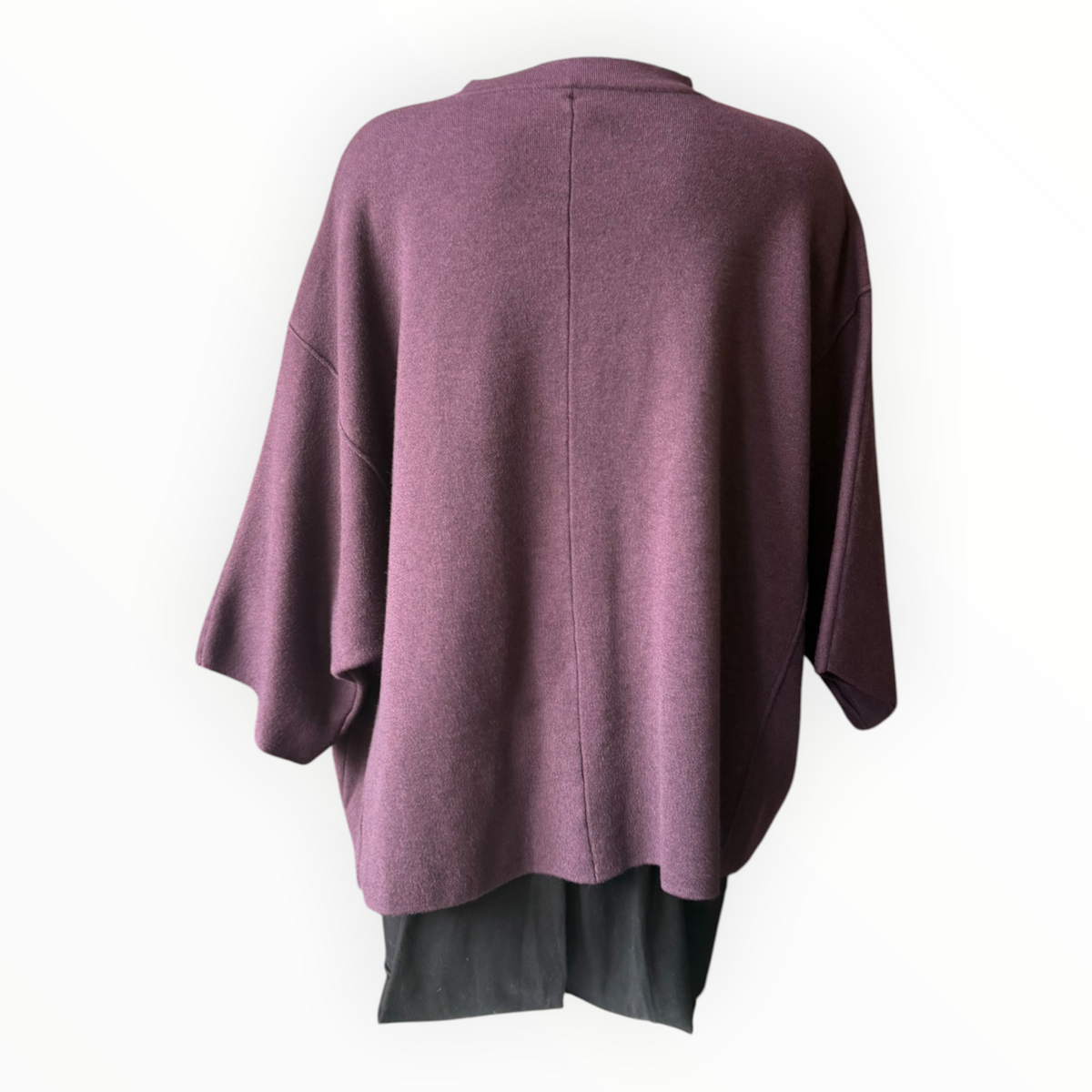 Evelyn premium knit pocket jumper - Plum