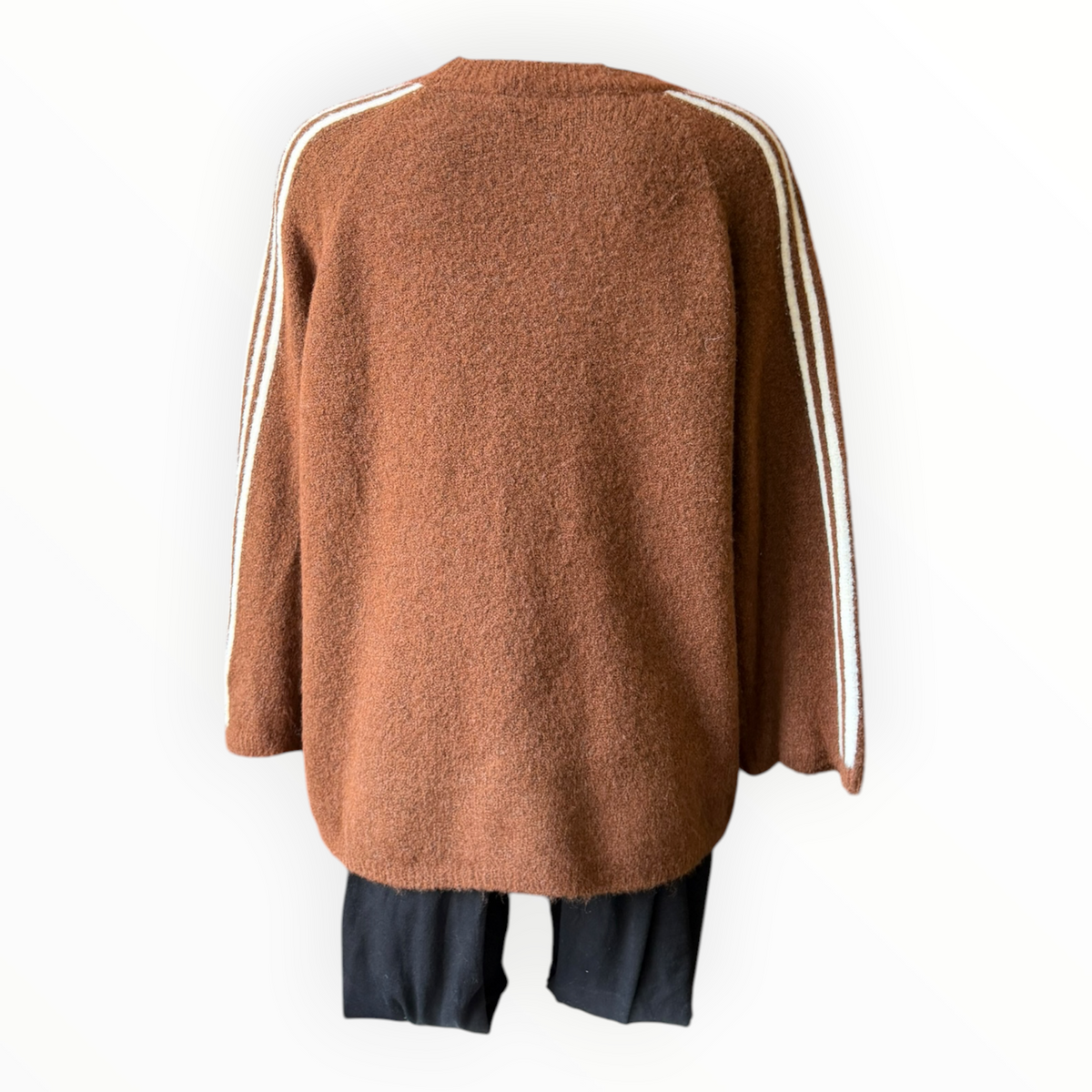 Ada striped arm soft knit jumper - Chocolate