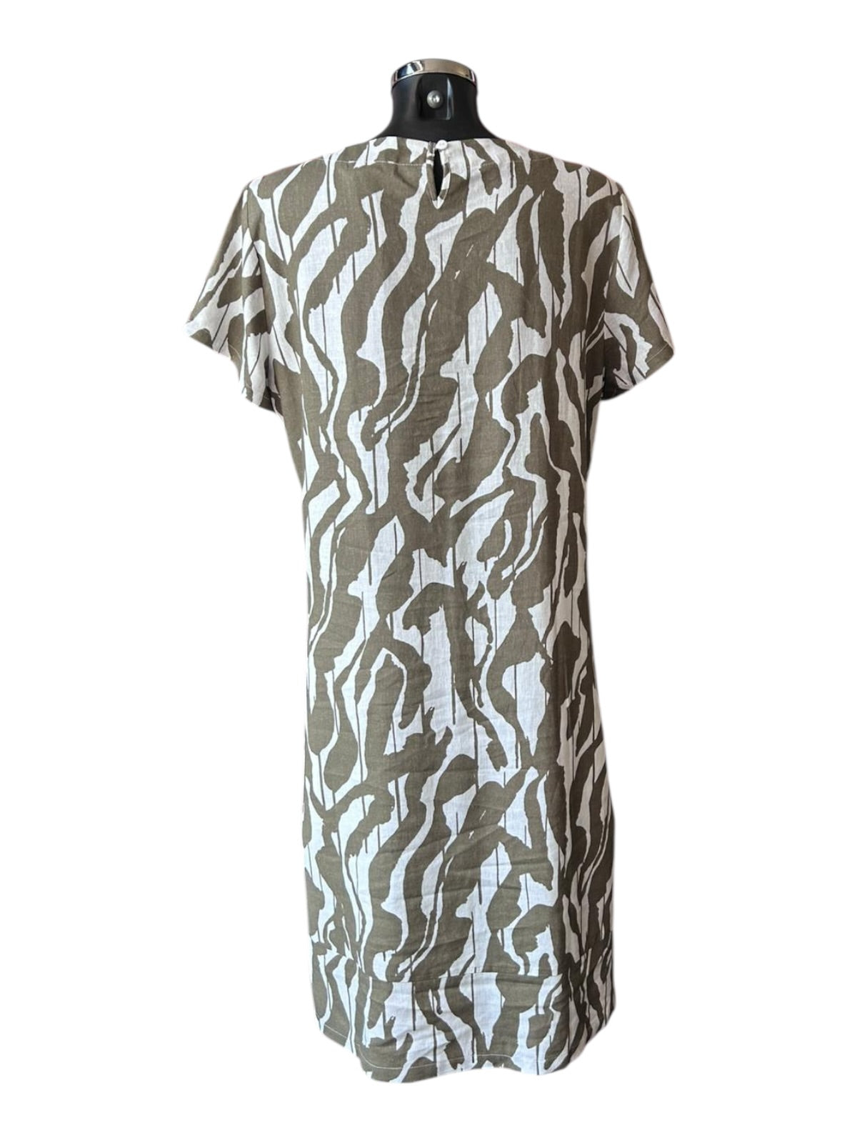 Betty basics elwood olive green print dress