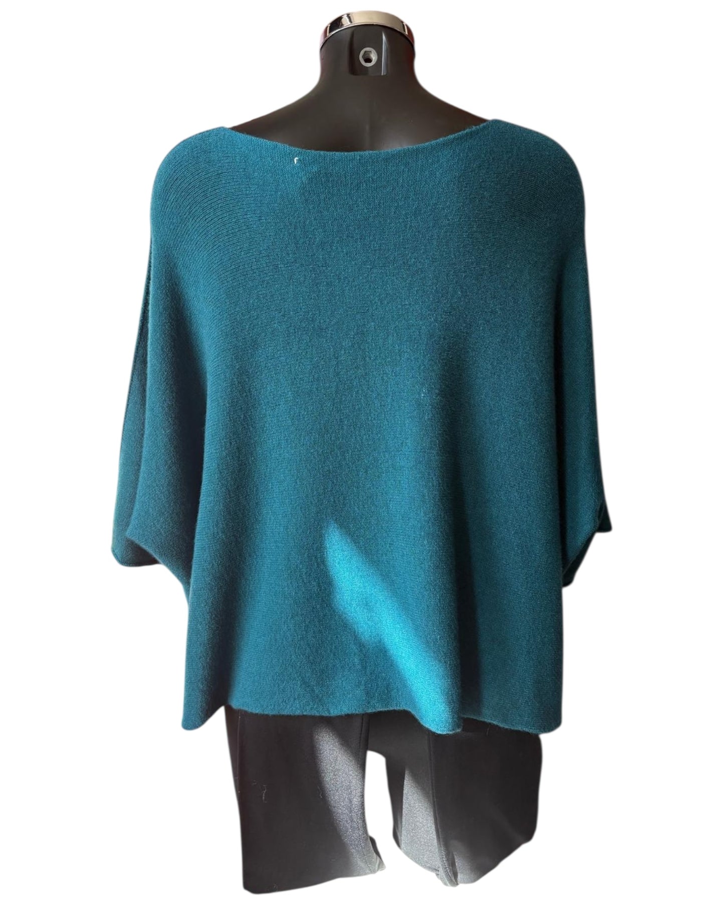 Abigail soft knit short boxy jumper - Teal