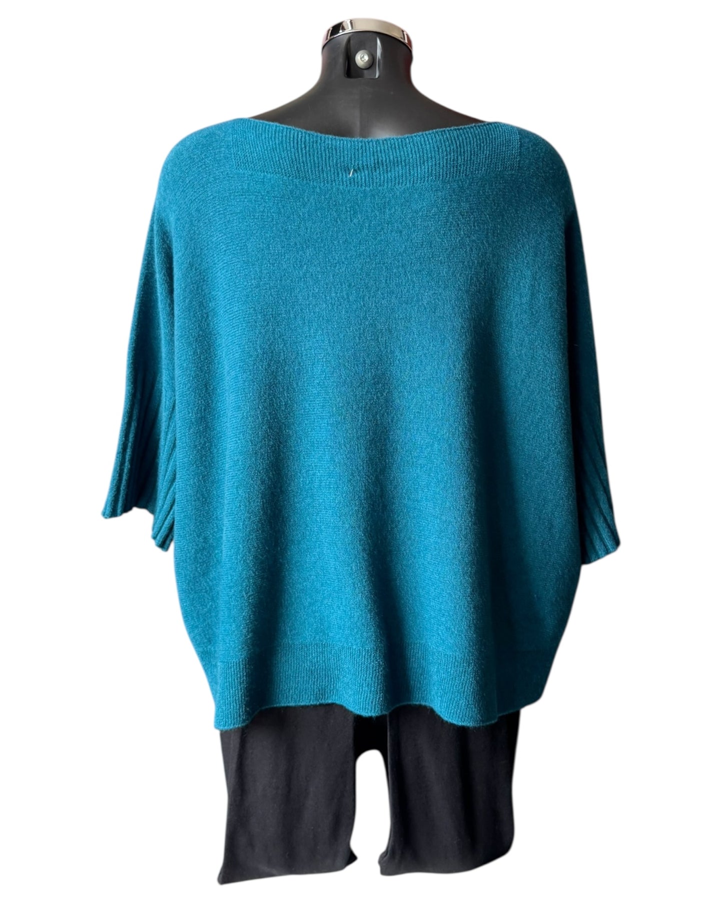 Morgan half sleeve boxy jumper - Teal