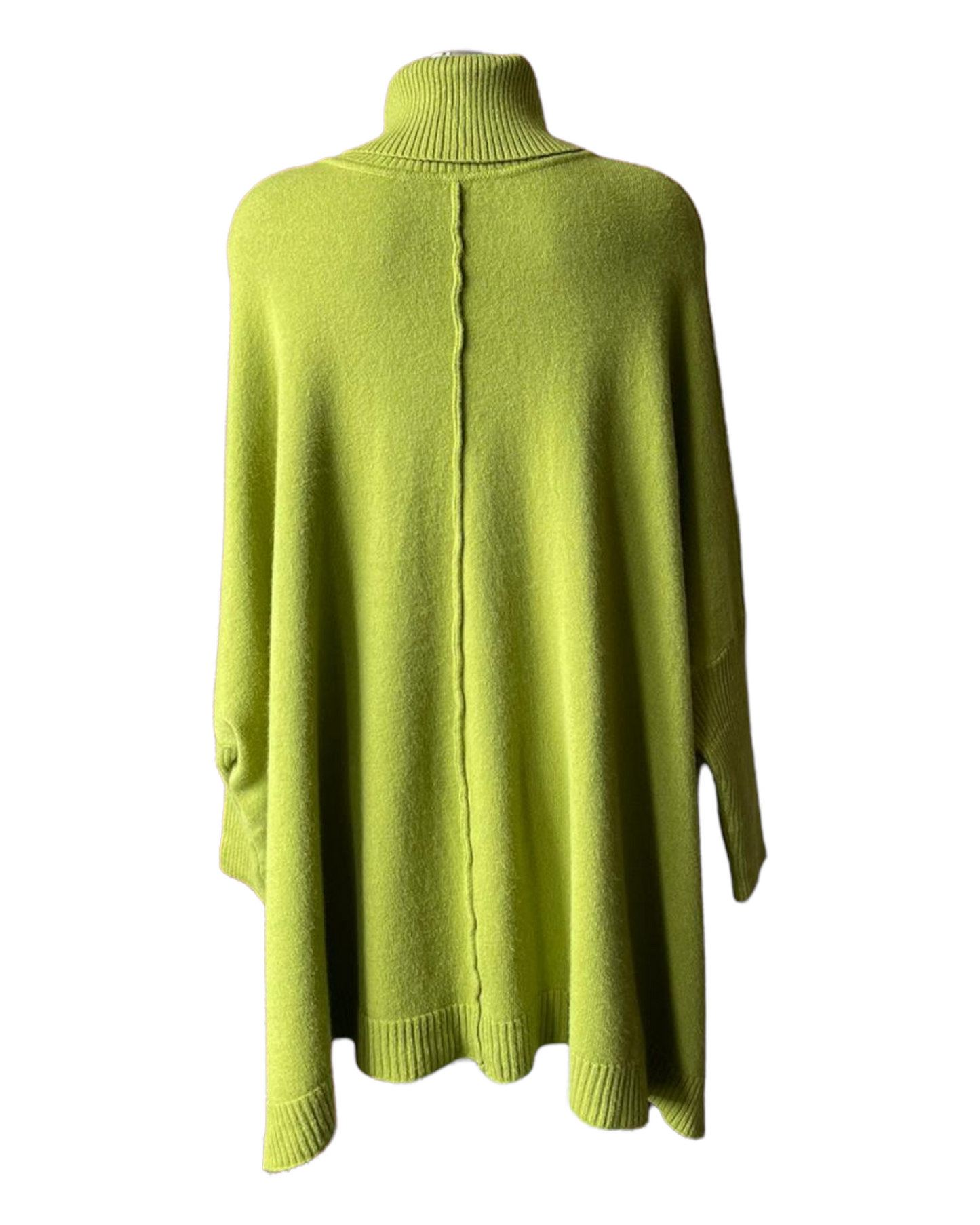 ZOE SOFT COWL NECK SWING JUMPER - LIME