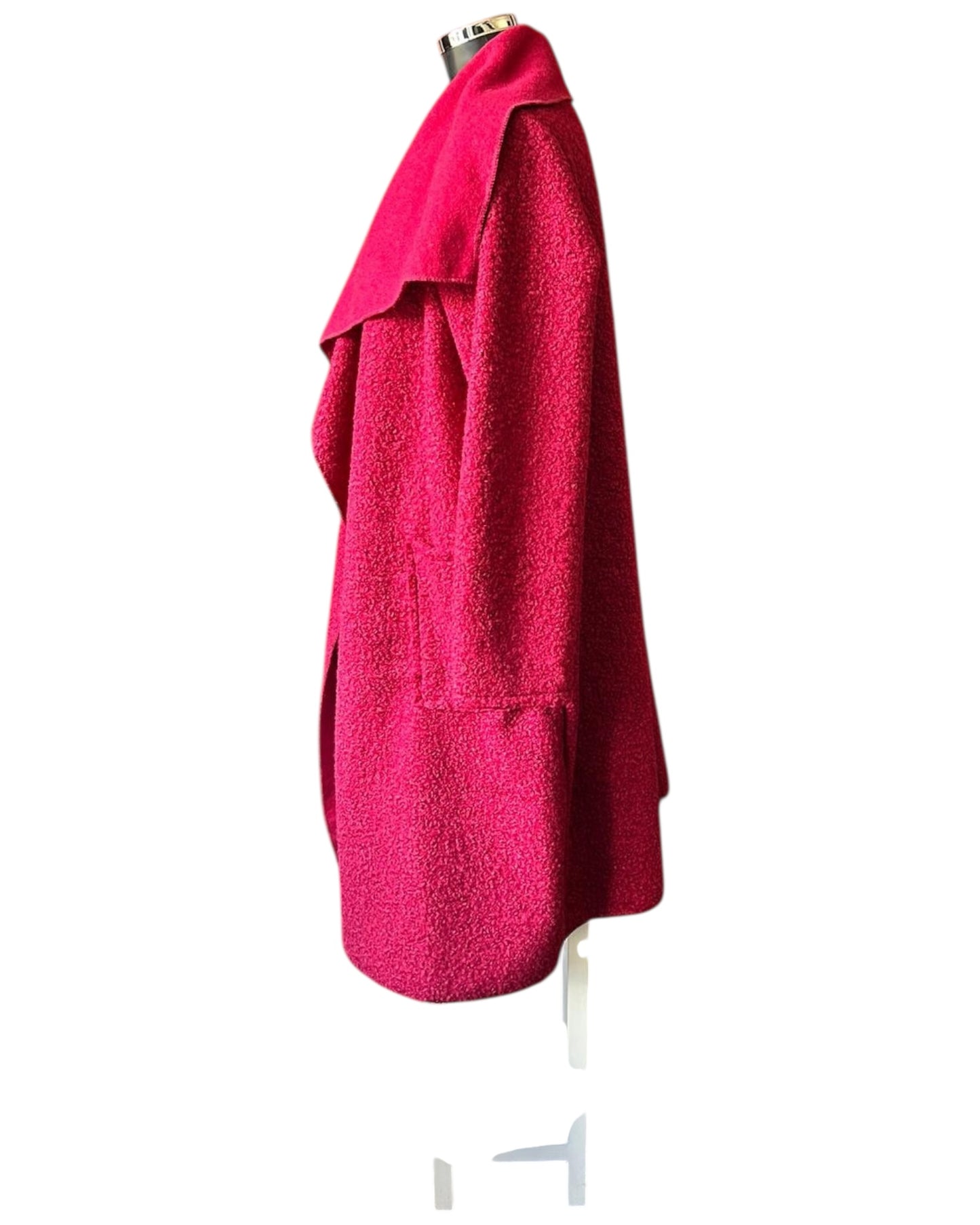 Delilah boucle waterfall coatigan - Bordeaux