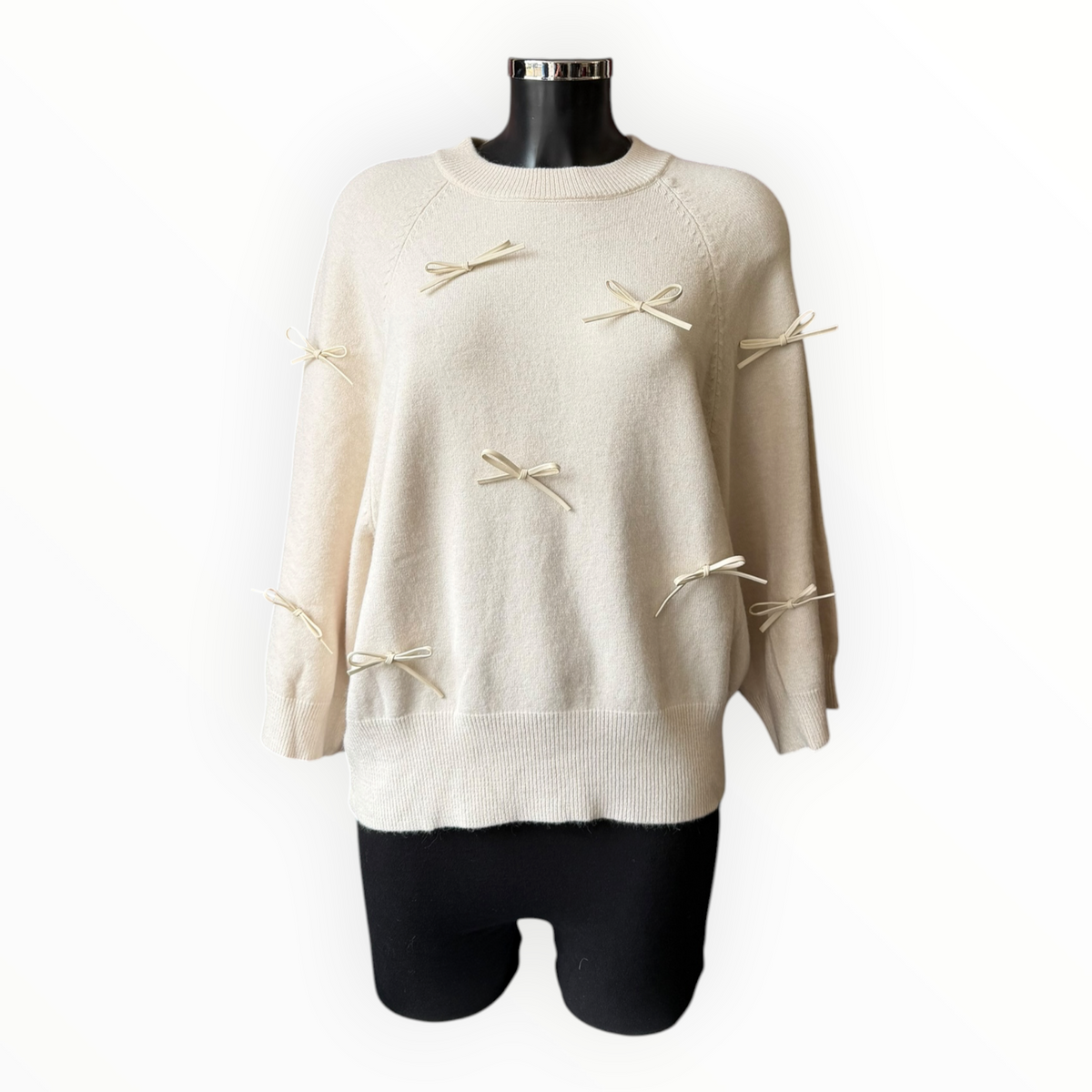 Cassidy bow jumper - Beige