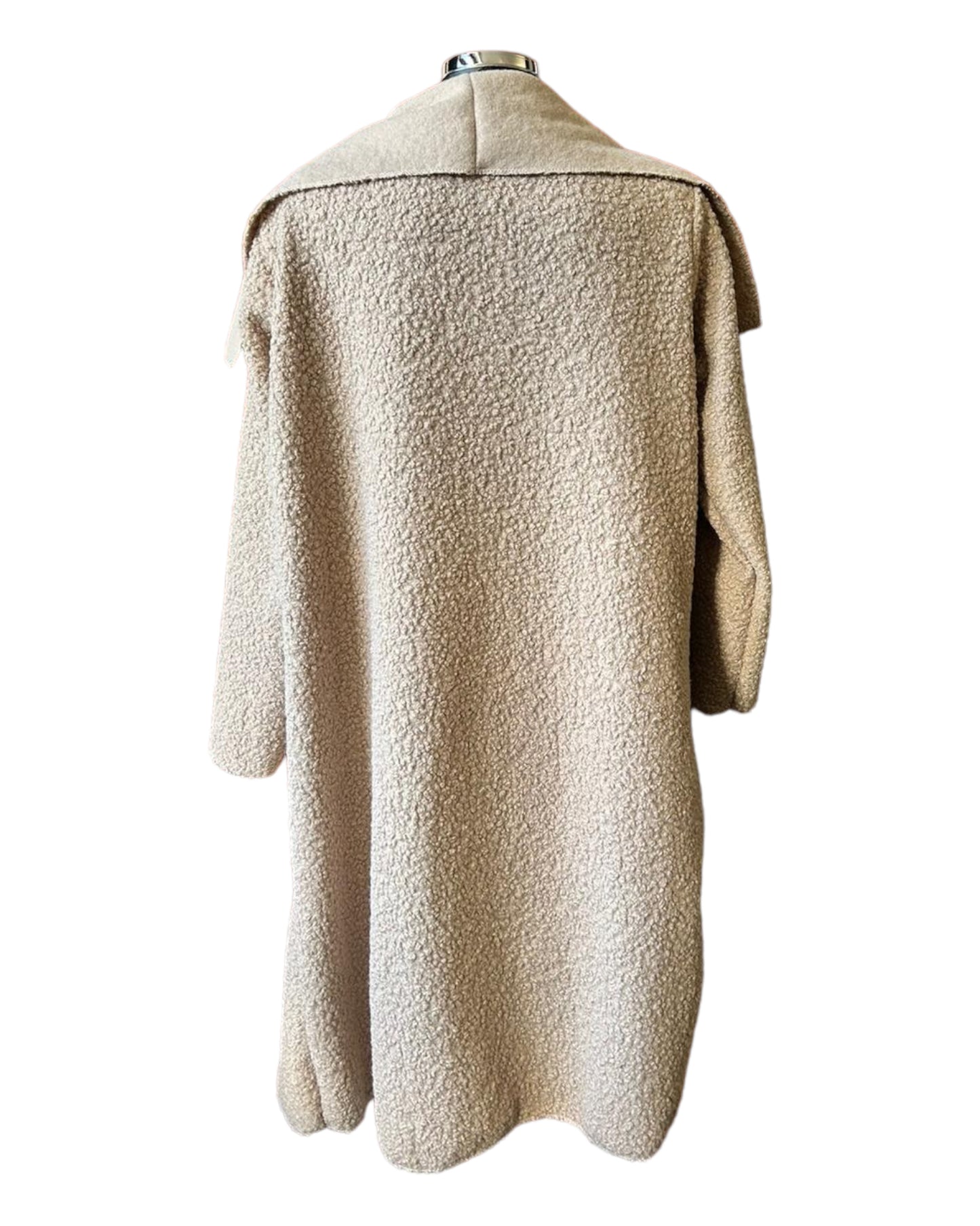 Delilah boucle waterfall coatigan - Biscuit