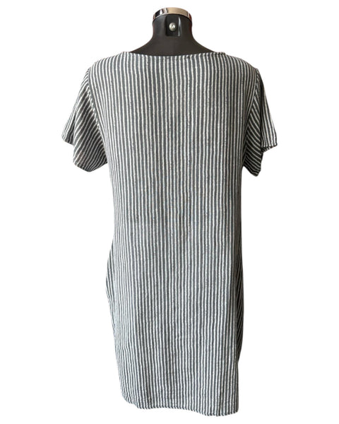 Bonnie striped range short dress - Charcoal