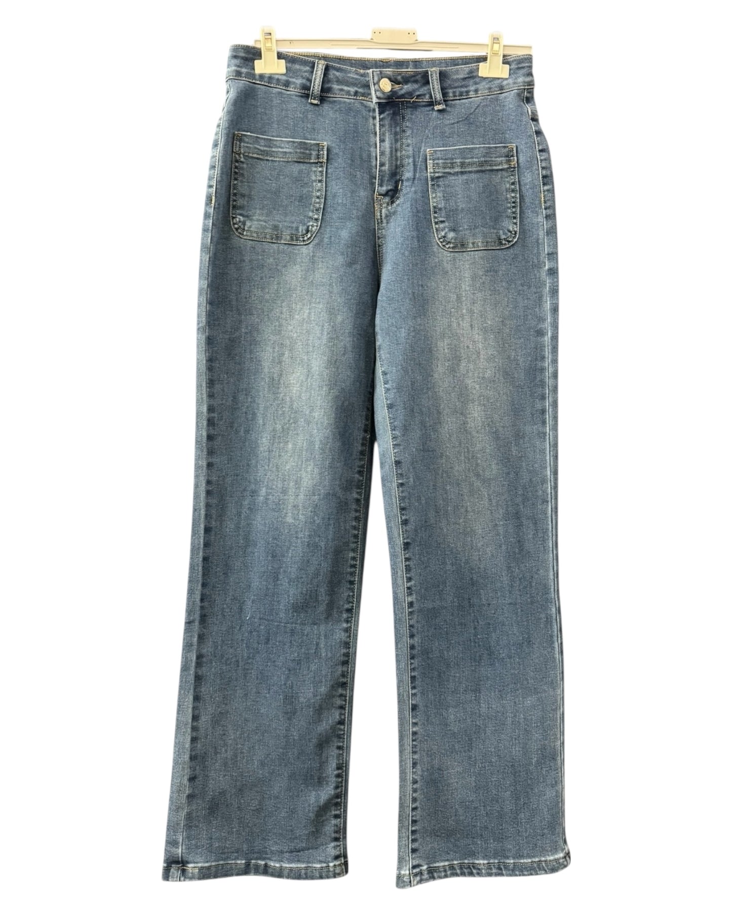 Kayla 2 pocket wide leg denim jeans
