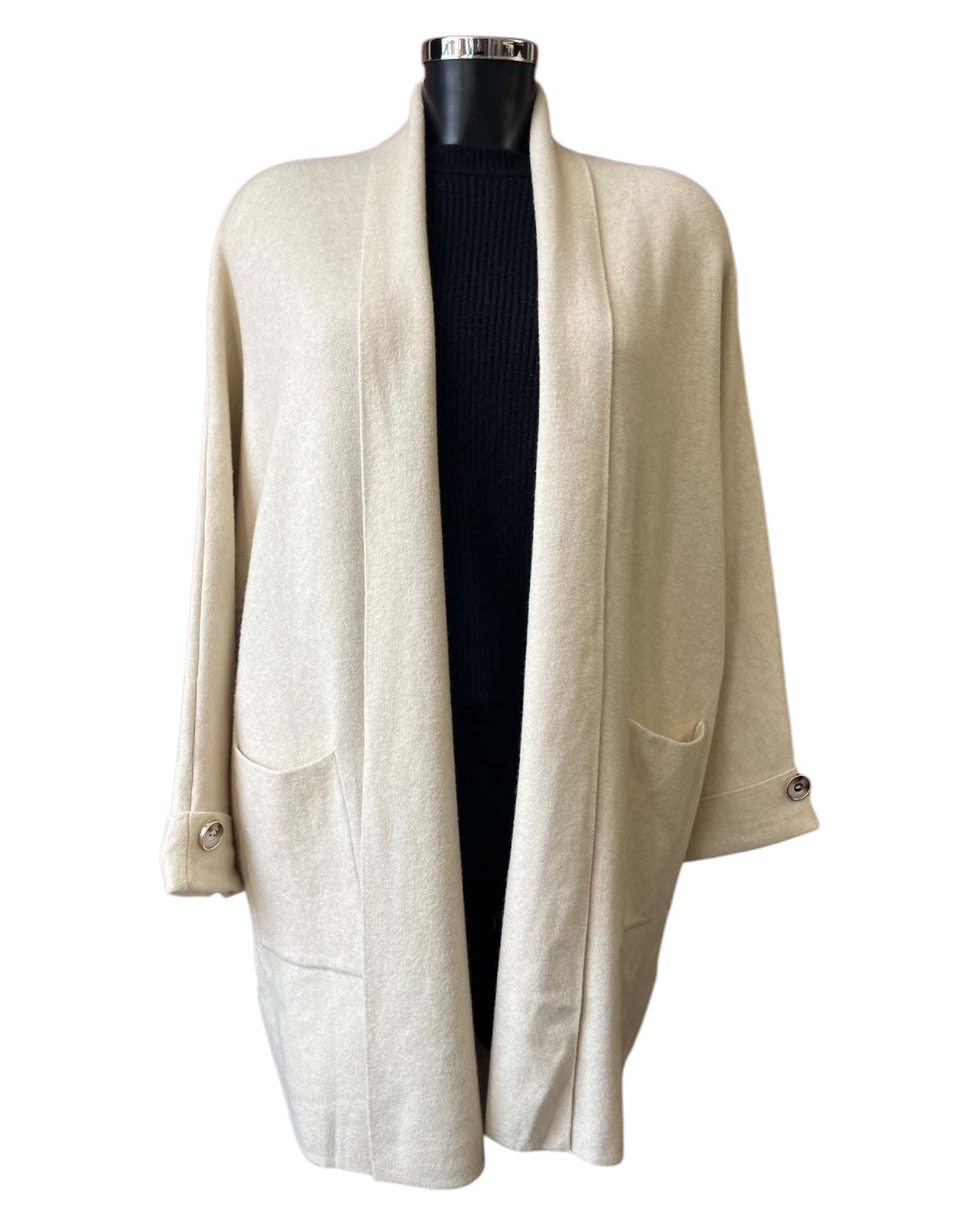 Shona heavy knit open Cardigan - Cream