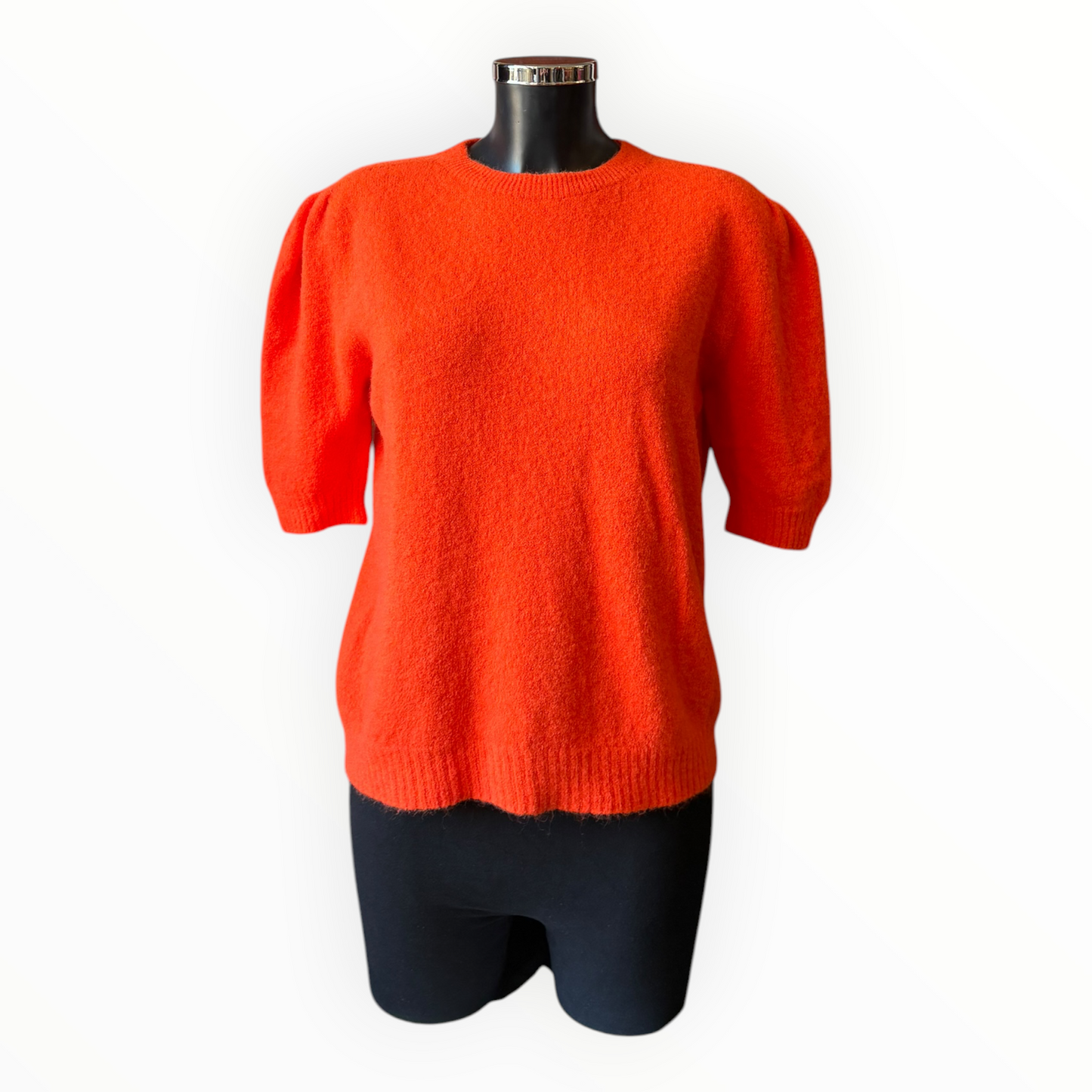 Laurie alpaca blend puff sleeve jumper - Orange