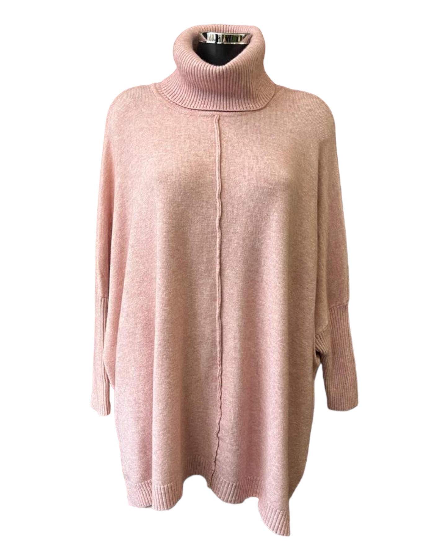 ZOE SOFT COWL NECK SWING JUMPER - Pink