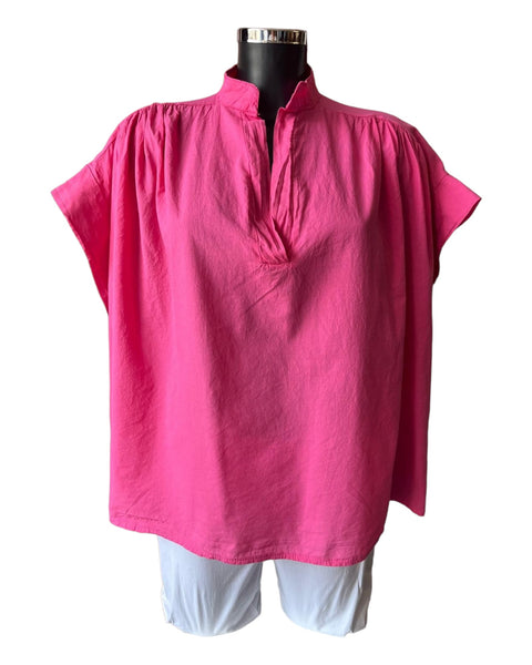 Emani swing cotton shirt - Cerise