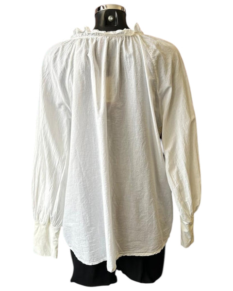 Chrissie paisley embroidered top - White