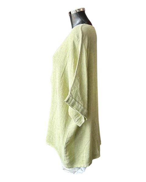 Casey range v neck twist front top - Lime