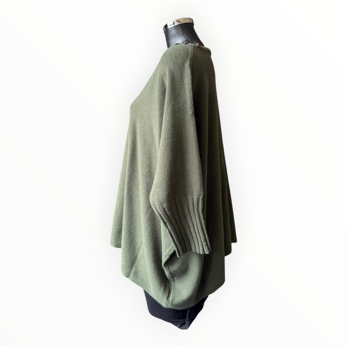 Melissa v neck relaxed fit jumper - Khaki