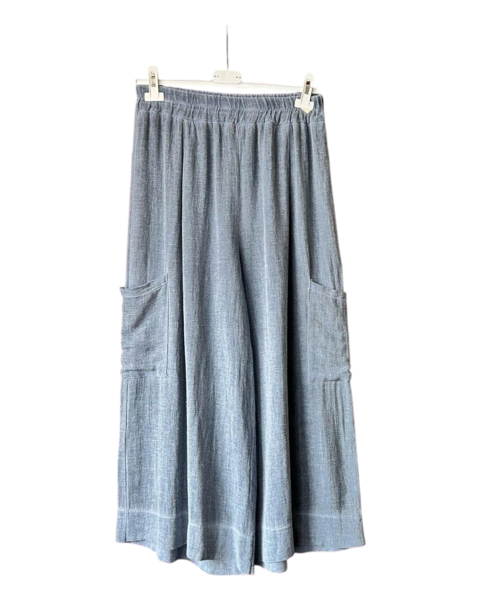 Casey range wide leg crop pocket trousers - Navy