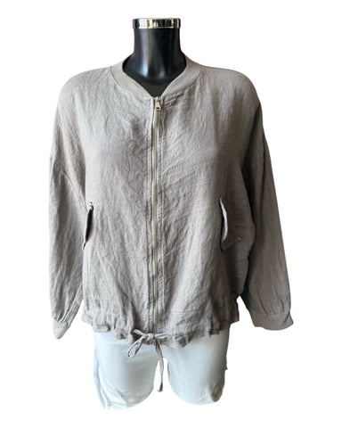 Lola linen range Bomber jacket - Taupe
