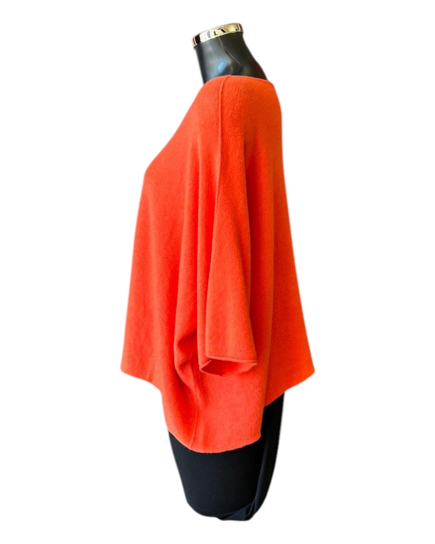 Abigail soft knit short boxy jumper - Orange