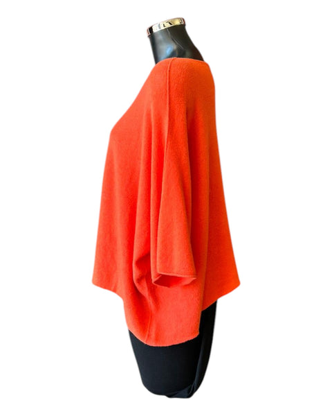 Abigail soft knit short boxy jumper - Orange