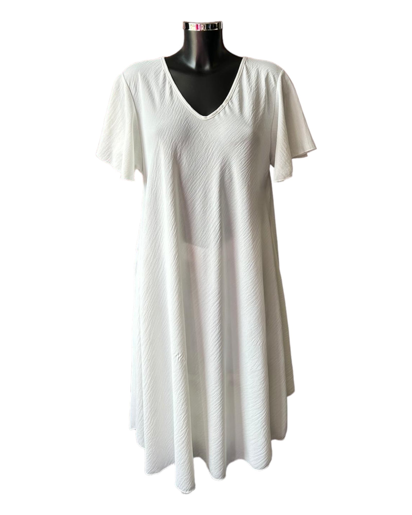 Morgan v neck swing dress - Ivory