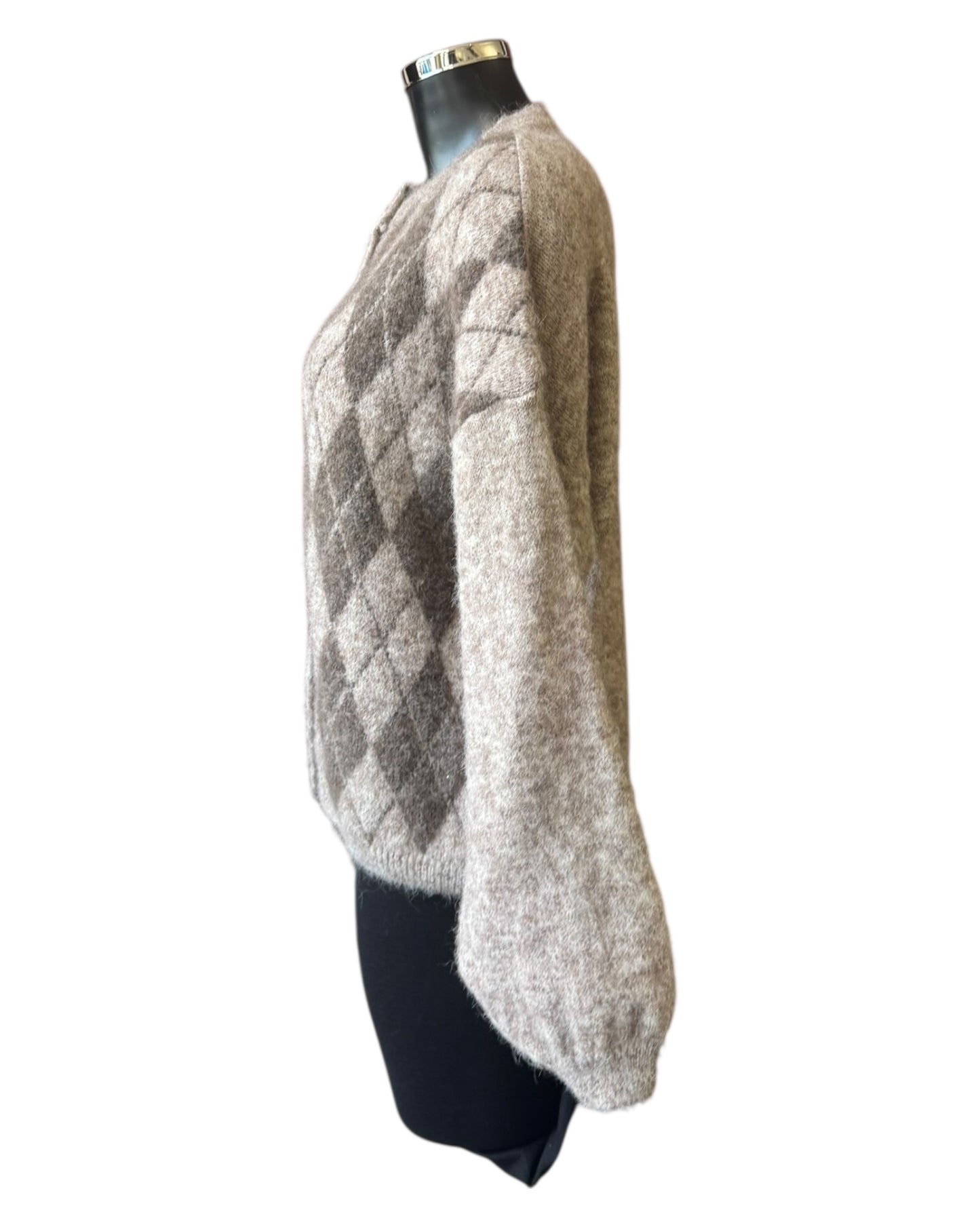 Shona argyle pattern cardigan - Taupe