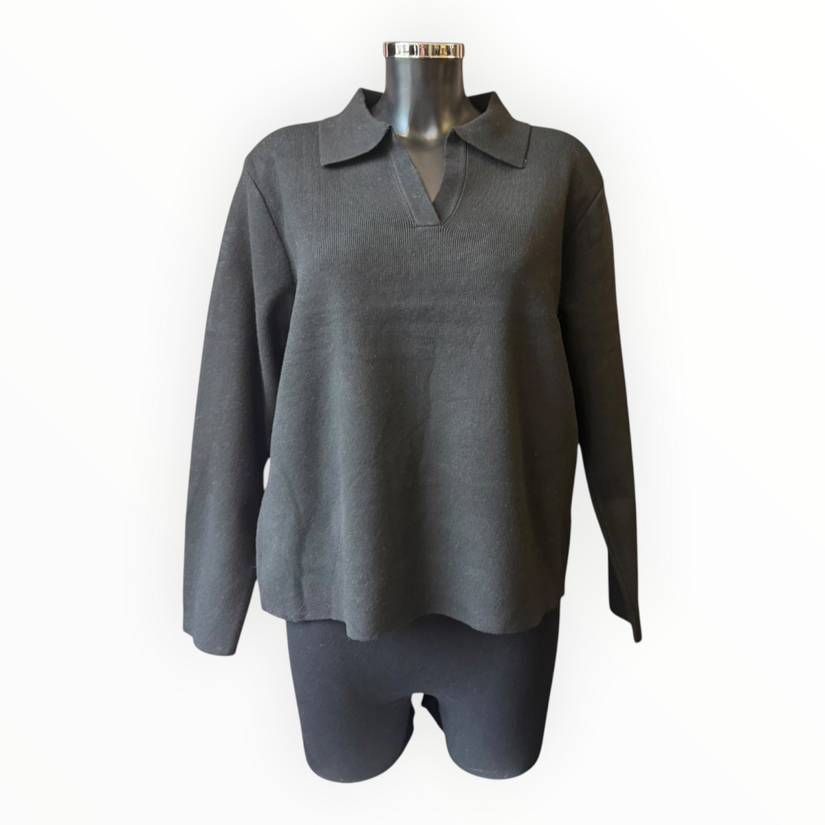 Eden collared jumper - Black