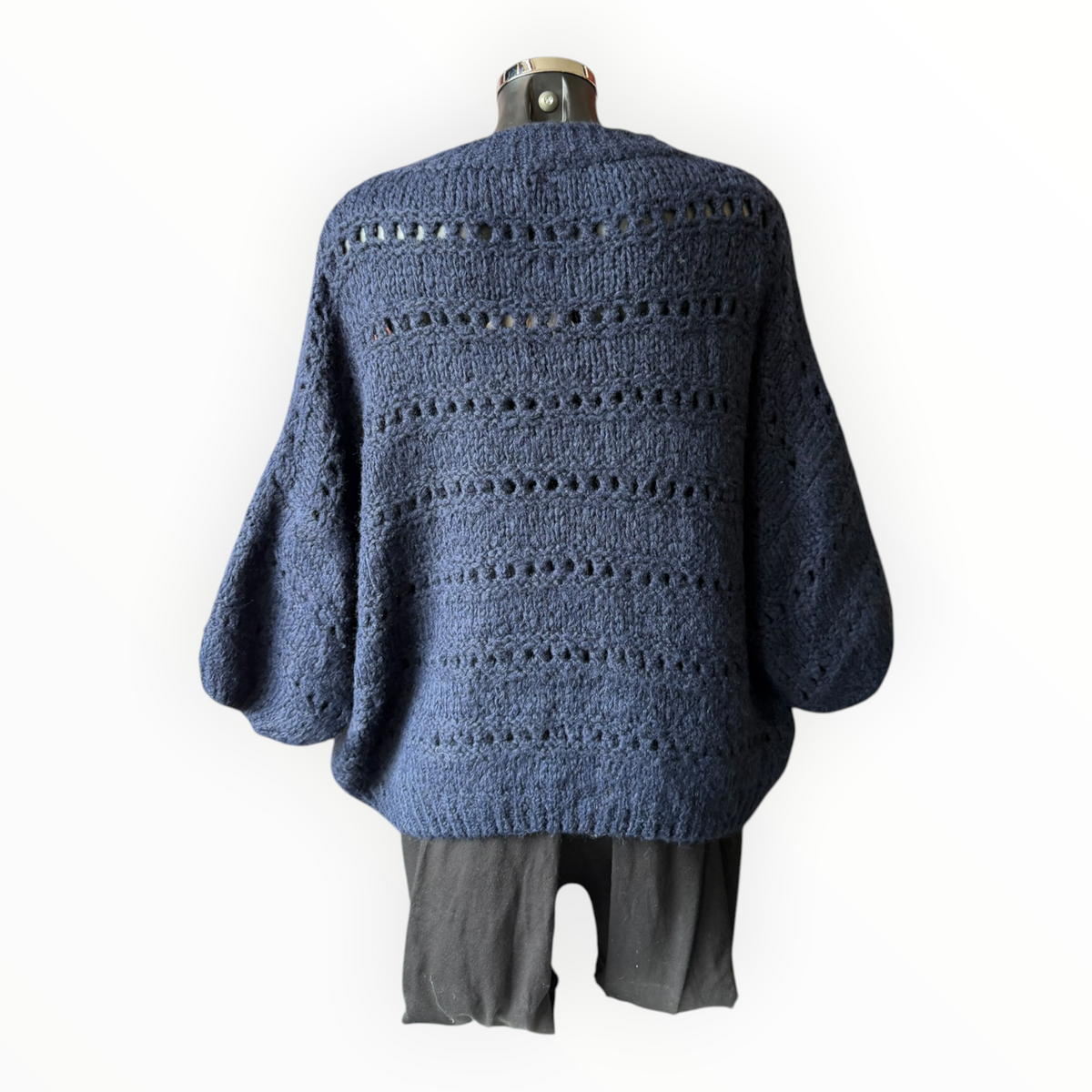 Verity soft knit half sleeve jumper - Navy