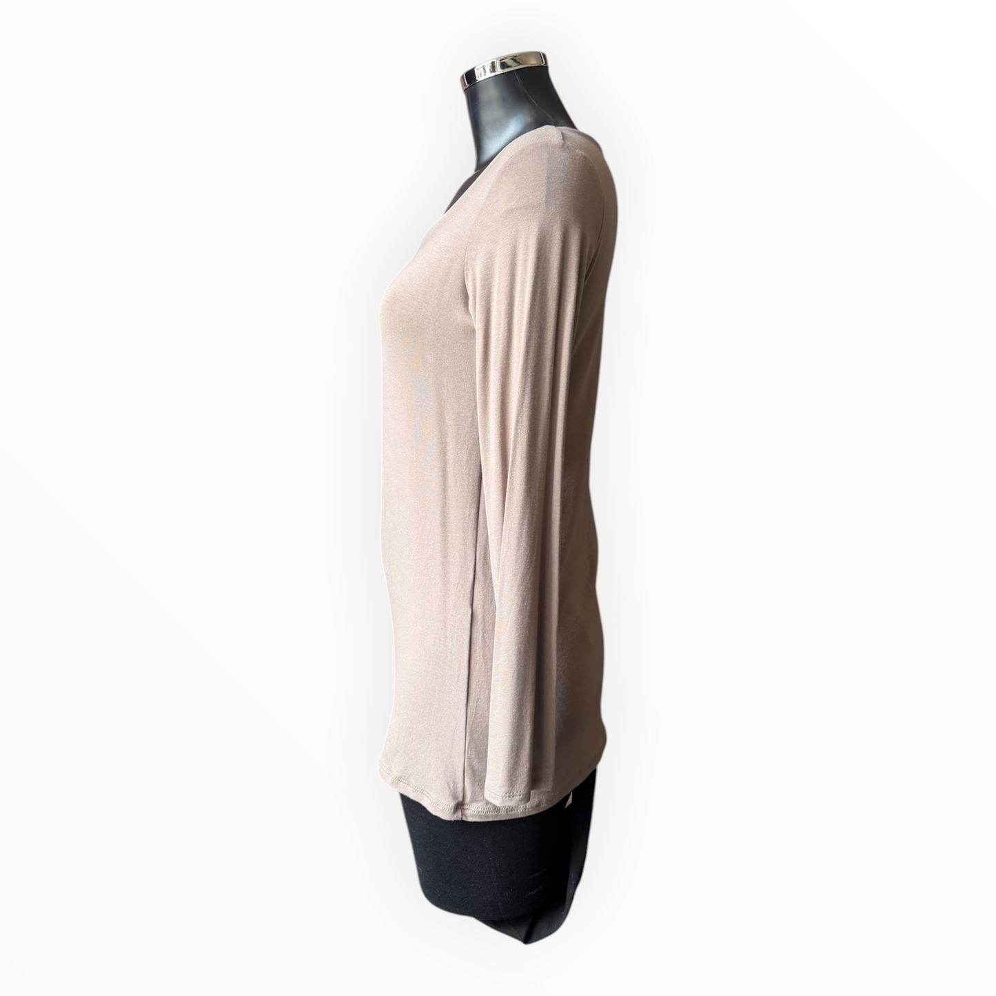Sasha basic scoop neck top - Taupe