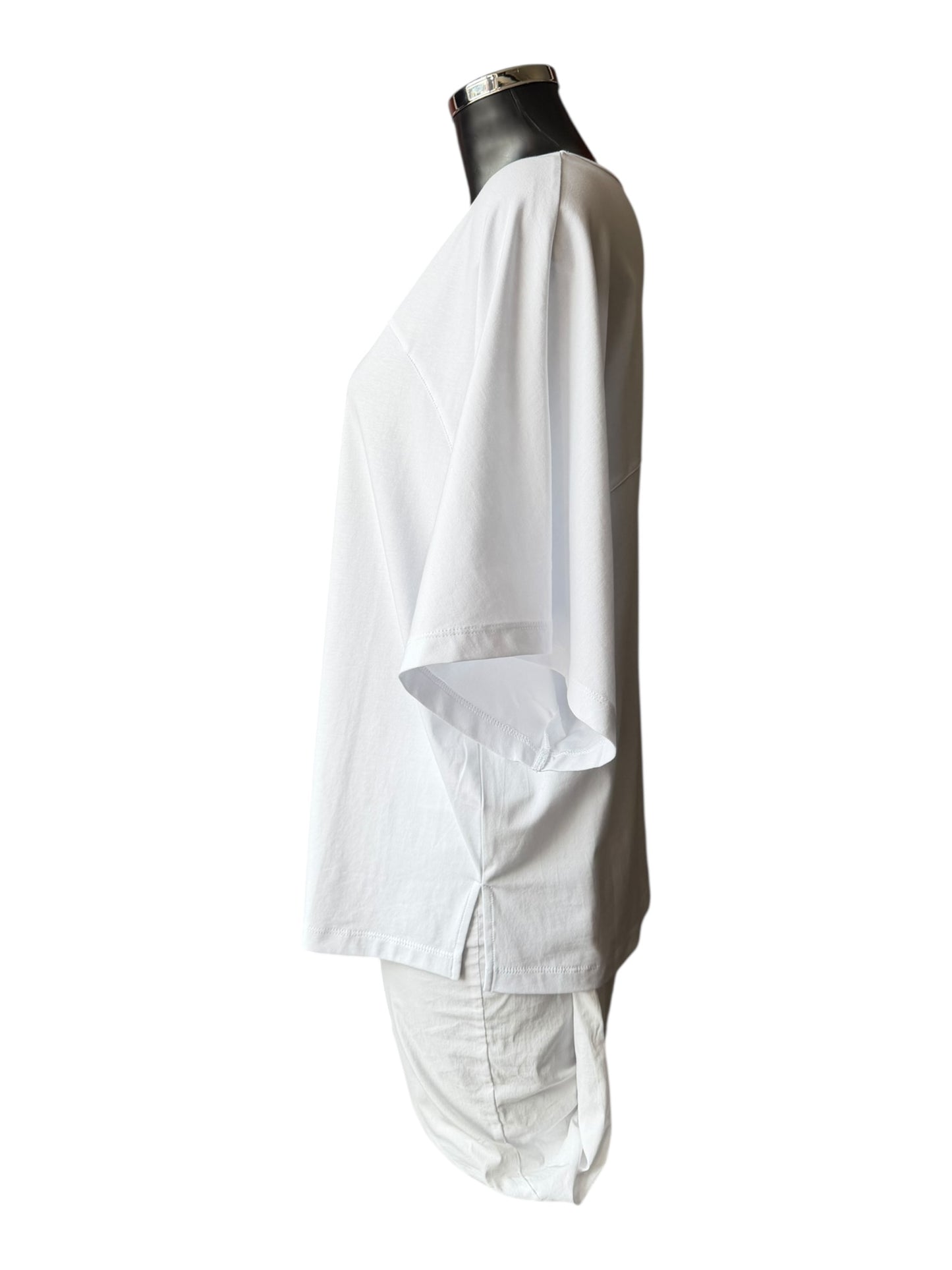 Tirelli wide sleeve yoke t-shirt top - White
