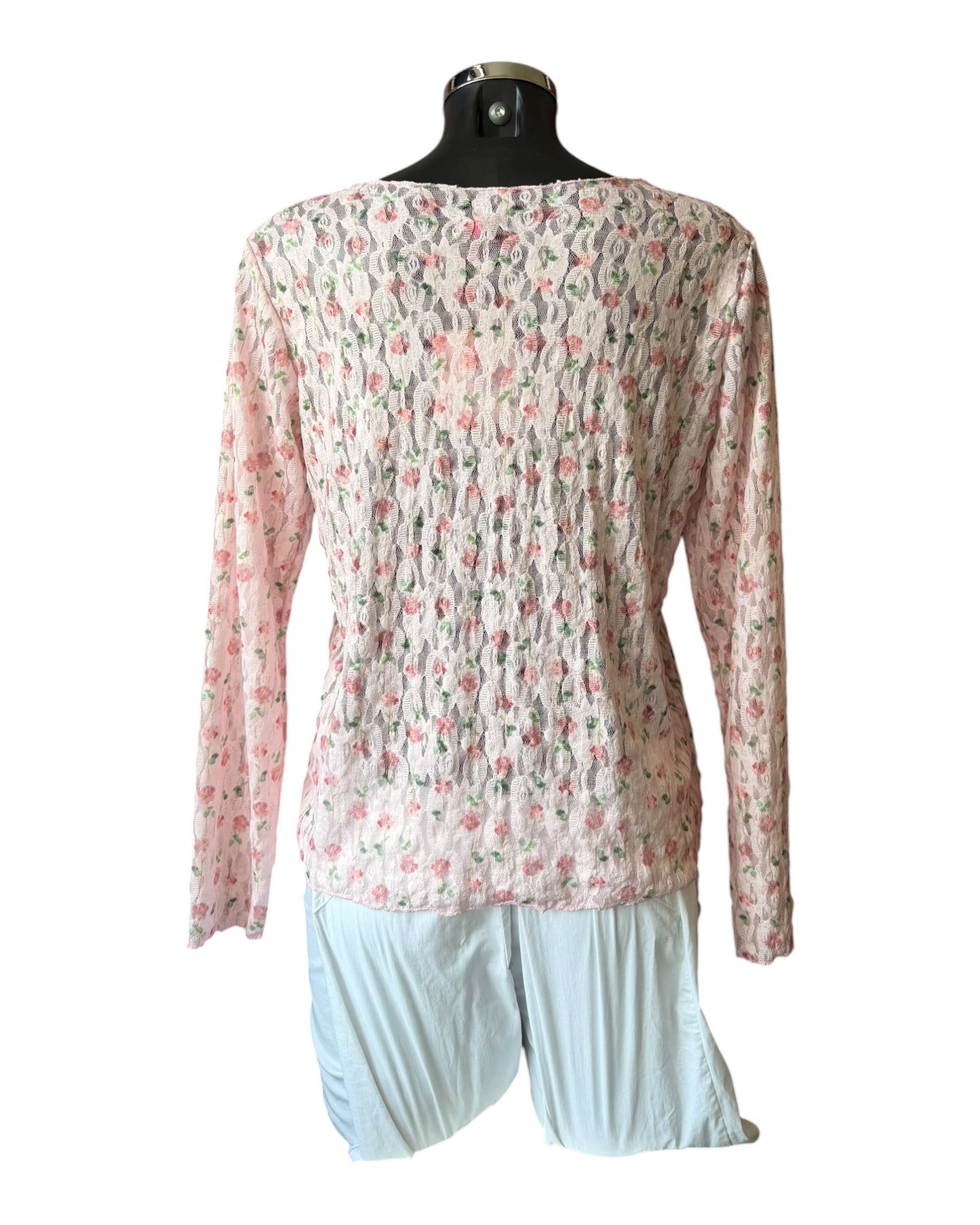 Tabitha lace floral top - Pink