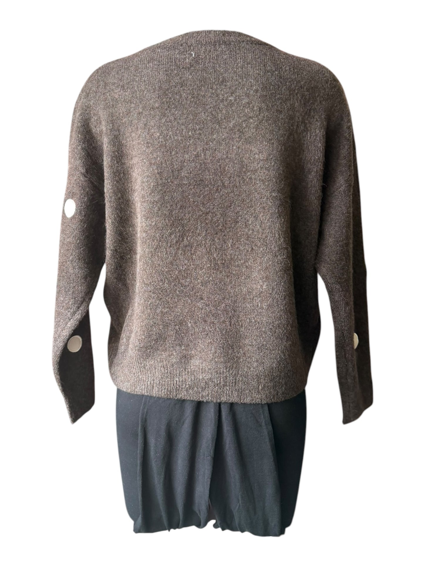 Gaynor crew neck polka dot jumper - Chocolate
