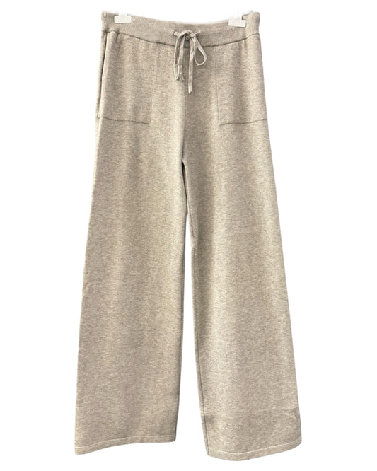 Davina premium knit wide leg trousers - Taupe
