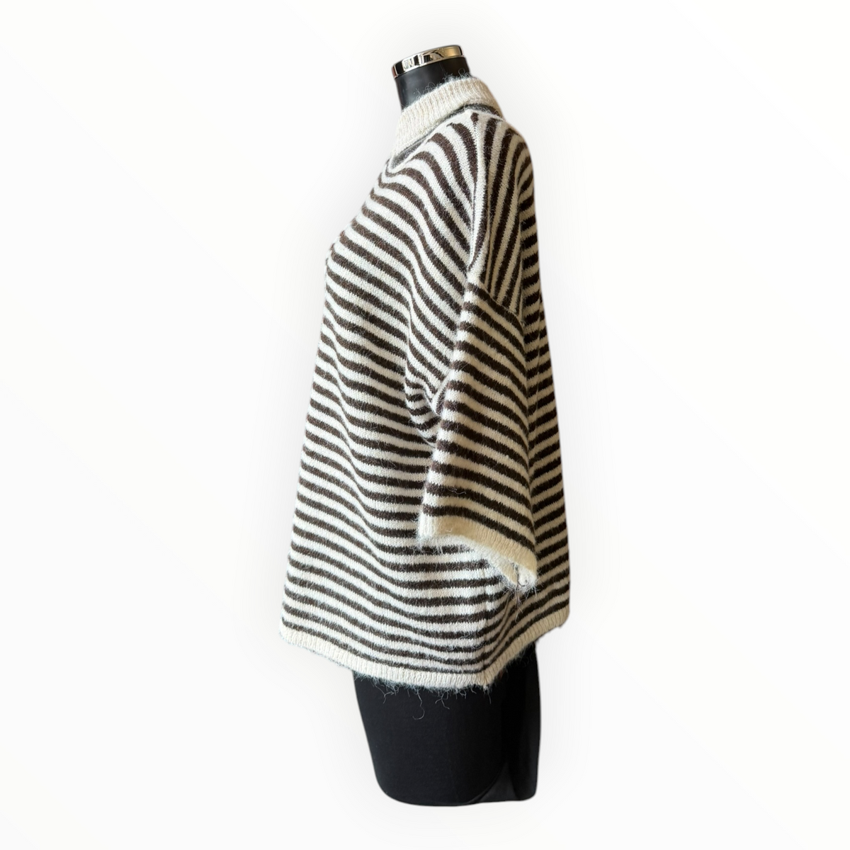 Emmy striped cut out detail jumper - Chocolate