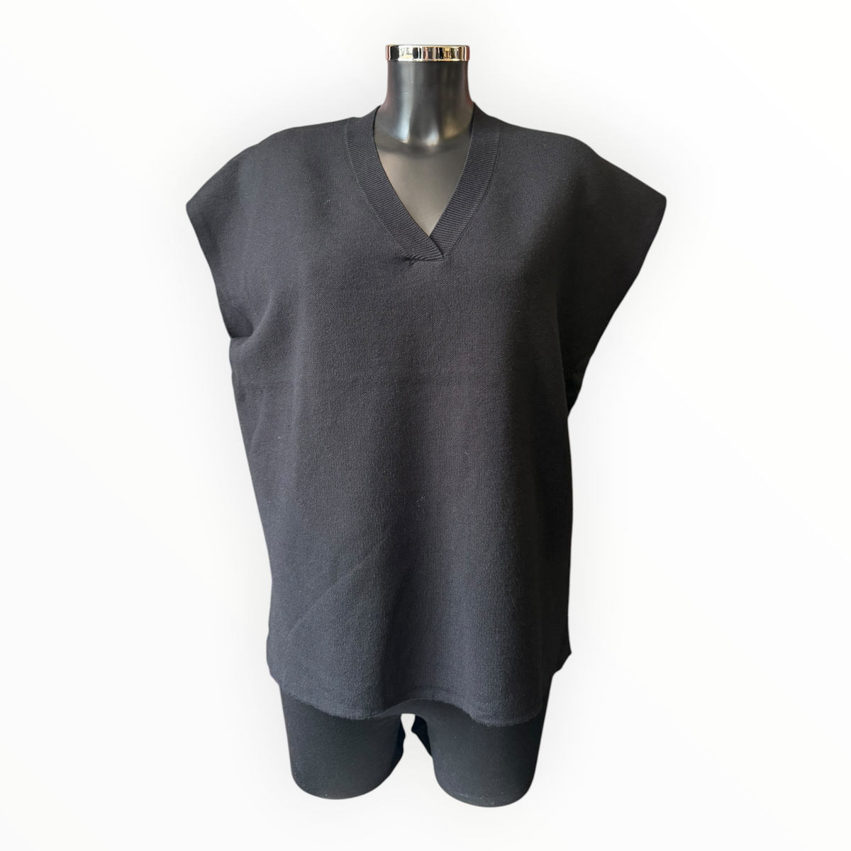 Sienna v neck tank top jumper - Black