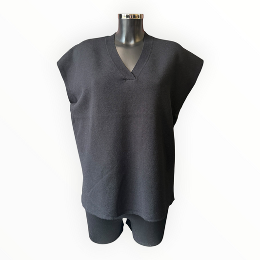 Sienna v neck tank top jumper - Black