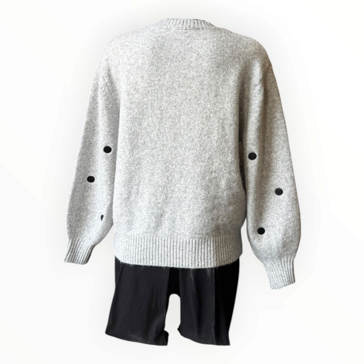 Olivia grey polka dot soft knit jumper
