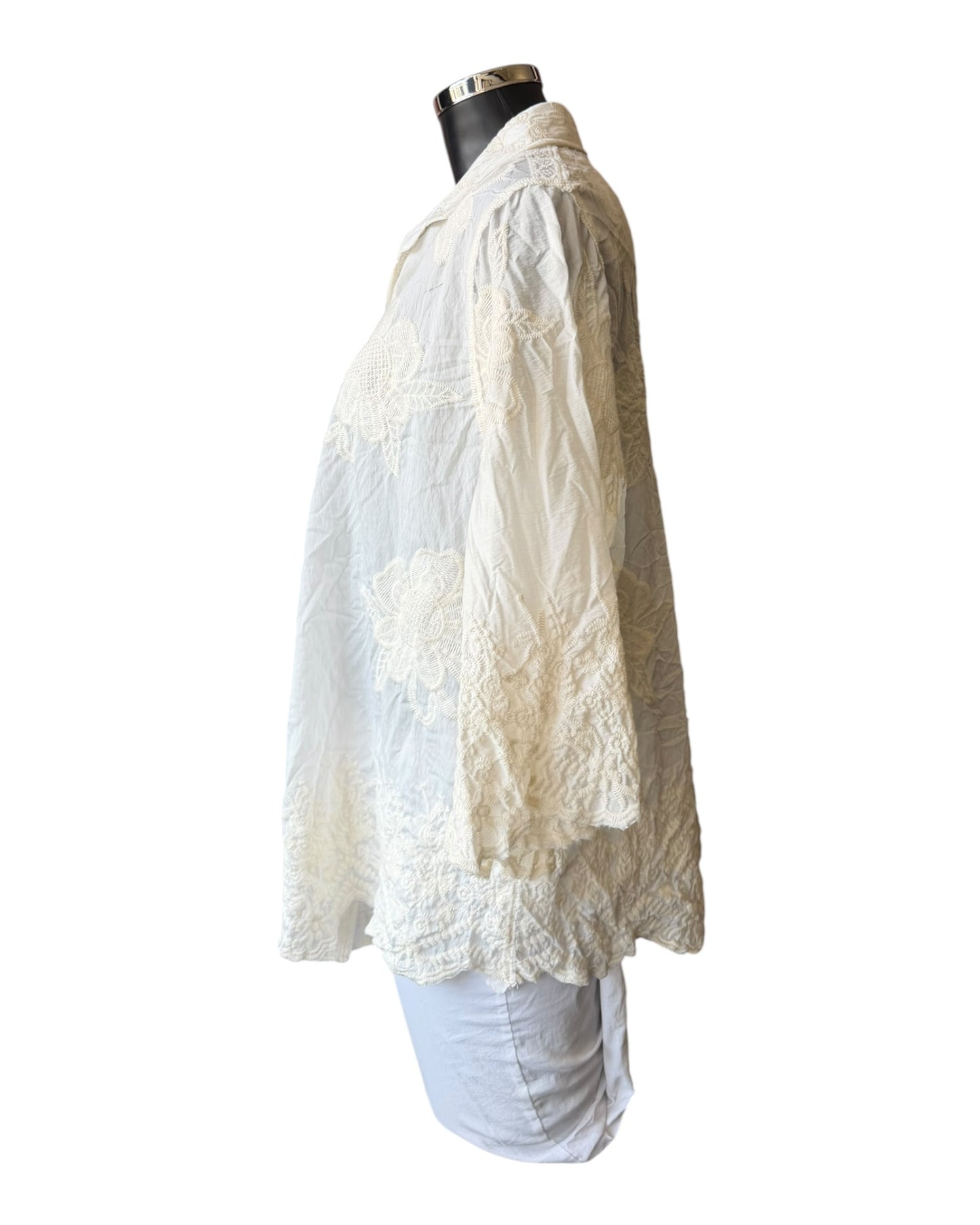 Kerry pretty embroidered blouse - Beige