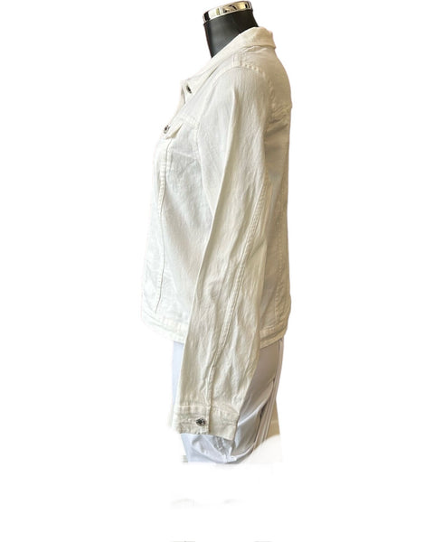 Orientique cotton denim jacket - White