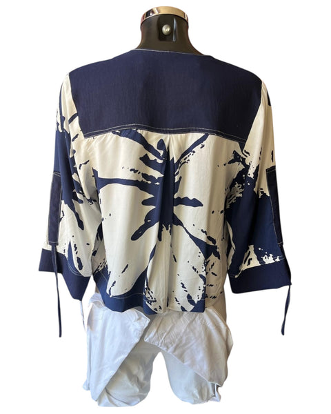 Tara Vao Lilac 5091 short jacket  - Navy mix