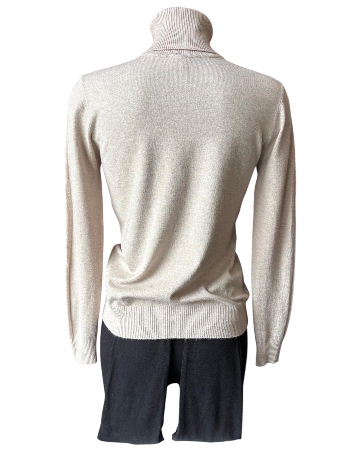 Zara fine knit polo neck - Beige