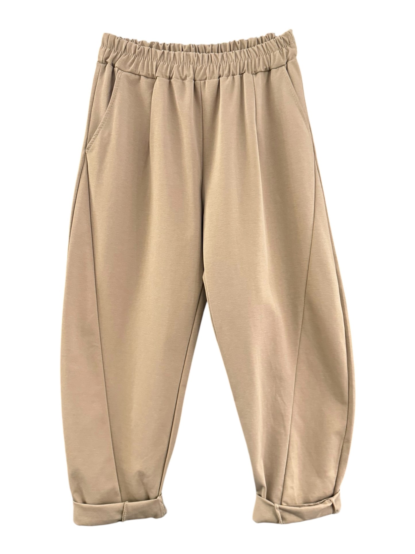 Priya jersey balloon trousers - Taupe