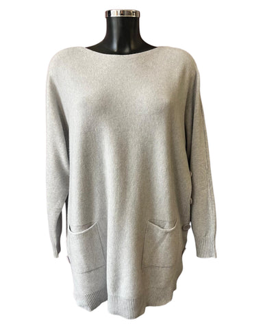 Connie pocket button side jumper - Grey