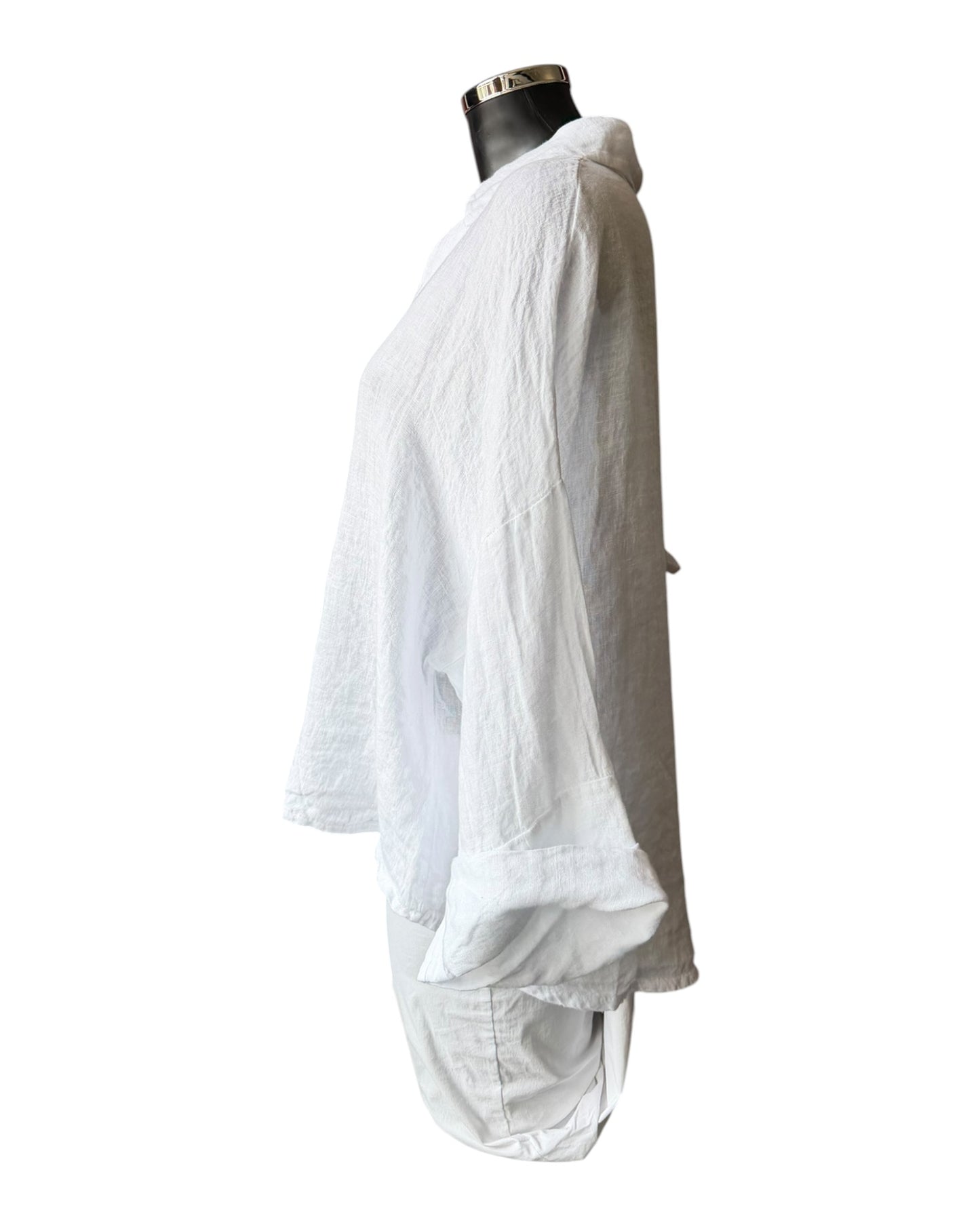 Lizzie linen oversized shirt - White