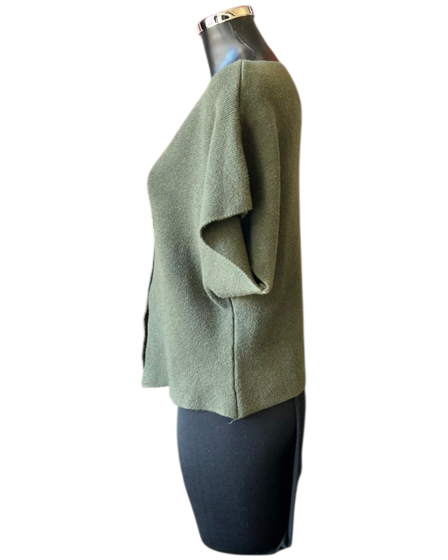Lisa short sleeve cardigan - Khaki