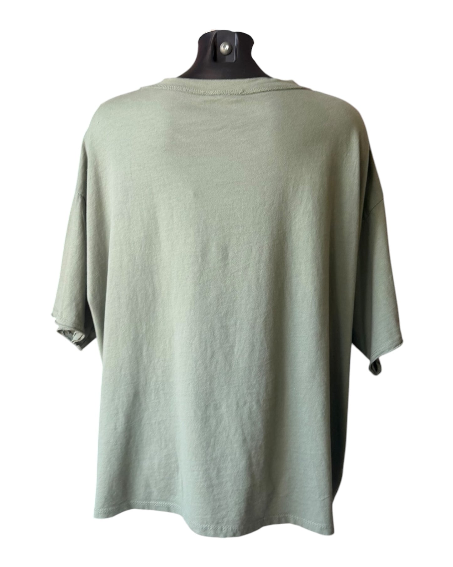 Amilla small flowers linen mix top - Khaki