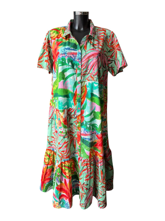 Orientique Equador patch print collared dress